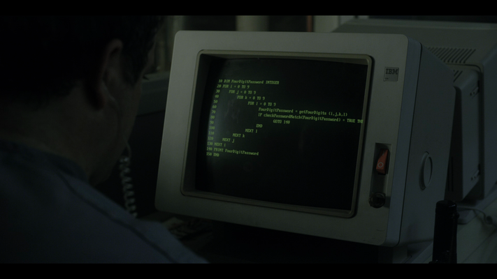 Stranger Things BASIC code on a computer screen